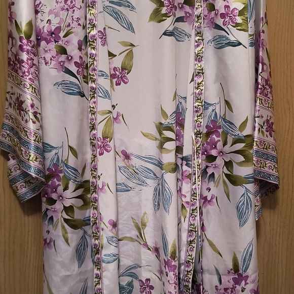 Oscar de la Renta pink label xl kimono style bathrobe - Picture 7 of 10